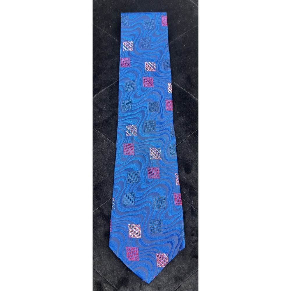 Caravaggio Men's Vintage Neck Tie Royal Blue 90s